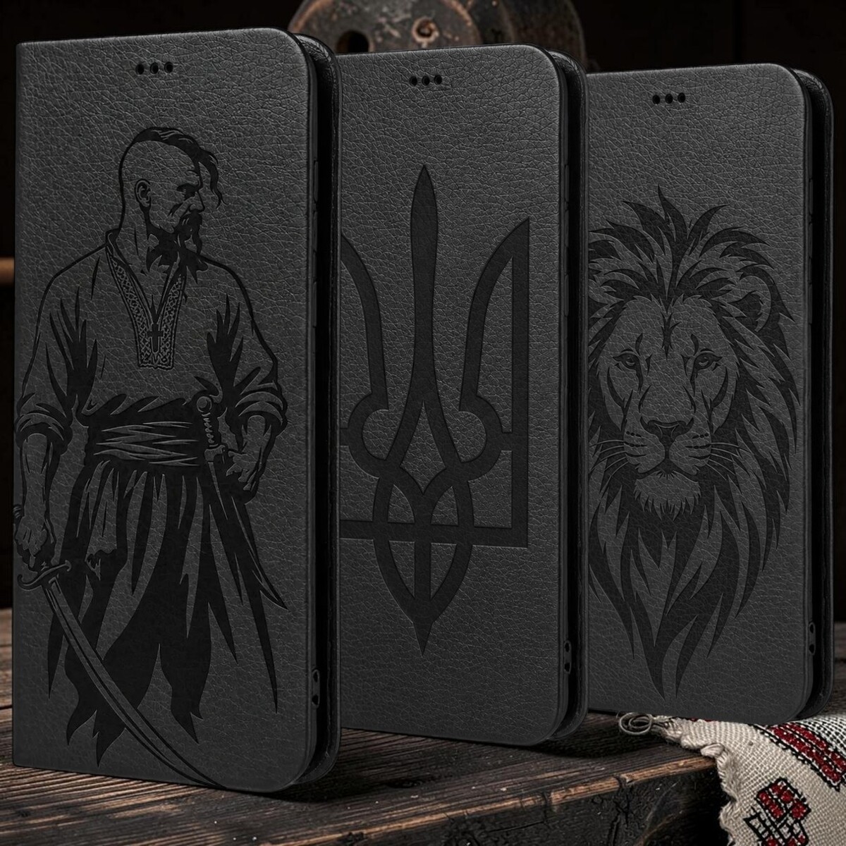 Чохол книжка Bob для ZTE Blade A76 Чорний з гравіюванням