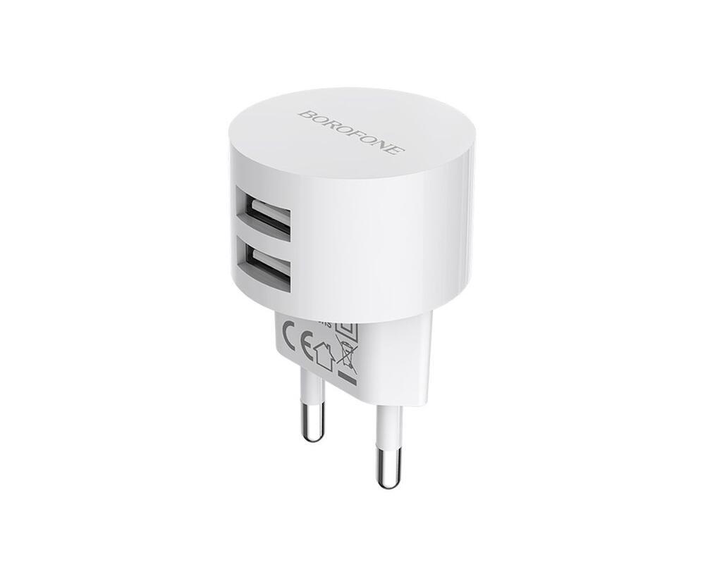 Зарядний пристрій Borofone BA23A 2 USB білий